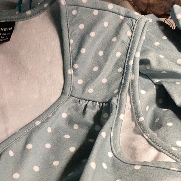 NEW VINTAGE ELEGANT BABY Blue W/Polka Dots JUMPSUIT. - Picture 11 of 16